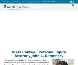 Kemenczylaw.com(West Caldwell Personal Injury Attorney John Kemenczy) Screenshot