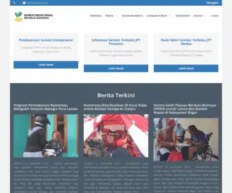 Kemensos.go.id(Kementerian Sosial Republik Indonesia) Screenshot