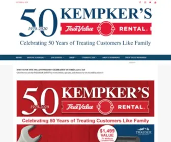 Kempkerstruevalue.com(Kempker's True Value & Rental) Screenshot