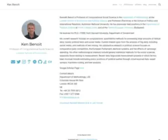 Kenbenoit.net(Kenneth Benoit's) Screenshot