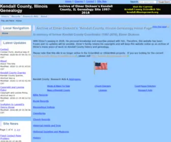 Kendallkin.org(Archive of Elmer Dickson's "Kendall County) Screenshot