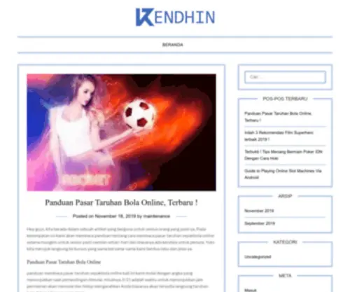 Kendhin.com Screenshot