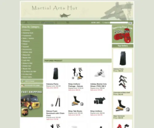 Kendohut.com(Martial Arts Supply and Equipment Store) Screenshot