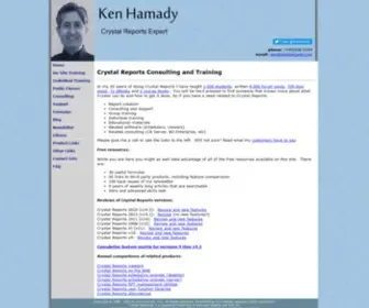 Kenhamady.com(Crystal Reports Training and Consulting by Ken Hamady) Screenshot