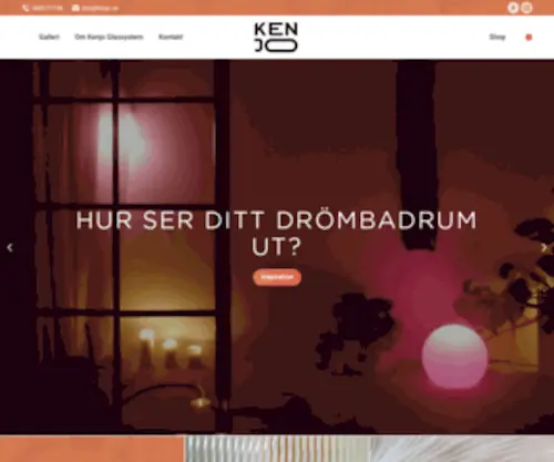 Kenjo.se(Kvalitetsglaspartier för alla rum) Screenshot