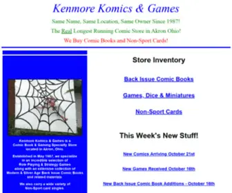 Kenmore-Komics.com(Kenmore Komics & Games) Screenshot