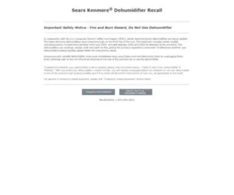 Kenmoredehumidifierrecall.com(Sears Kenmore Dehumidifier Recall) Screenshot
