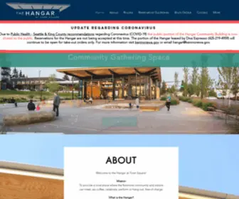 Kenmorehangar.com(Official reservations website for the Hangar at Town Square) Screenshot