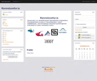 Kennsluvefur.is(Moodle) Screenshot