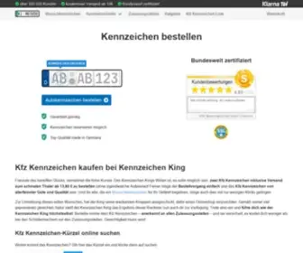 Kennzeichenking.de(Anerkannt von allen zulassungsstellen in deu. garantiert günstig) Screenshot