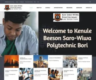 Kenpoly.edu.ng(Kenule Beeson Saro) Screenshot