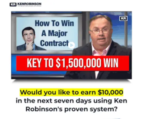 Kenrobinson.com(Sales & Marketing Coach) Screenshot