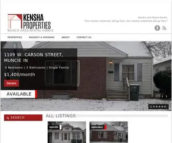 Kenshaproperties.com(KenSha Properties) Screenshot