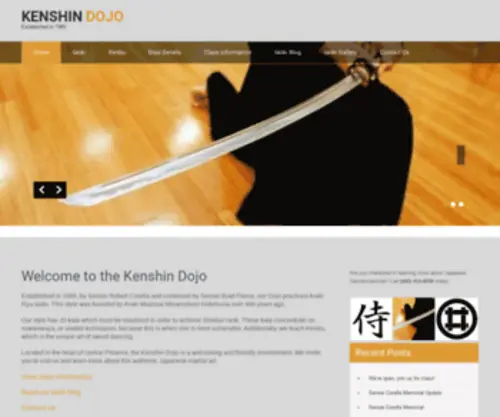 Kenshindojo.net(Established in 1985) Screenshot