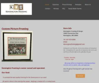 Kensingtonframing.com(Custom Picture Framing) Screenshot