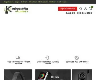 Kensingtonofficemachines.com(Kensington Office Machines) Screenshot