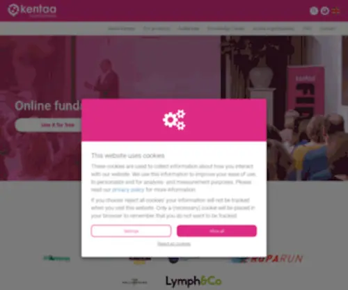 Kentaa.nl(Start direct met crowdfunding en online fondsenwerving) Screenshot