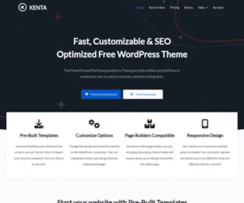 Kentatheme.com(Fast, Customizable & SEO Optimized Free Gutenberg & WooCommerce WordPress Theme) Screenshot