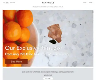 Kentholz.com(Beautiful, sustainable furniture from Berlin) Screenshot