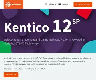 Kentico.com(Kentico CMS for ASP.NET) Screenshot