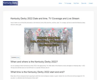 Kentuckyderbytime.net(What time) Screenshot