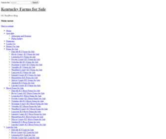 Kentuckyfarmsforsale.com(My WordPress Blog) Screenshot