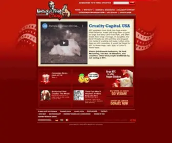 Kentuckyfriedcruelty.com(PETA's Campaign Against KFC) Screenshot