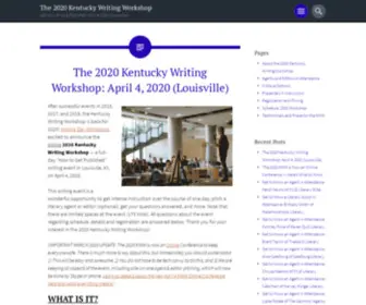 Kentuckywritingworkshop.com(Get Your Writing Published at a Writers Conference) Screenshot