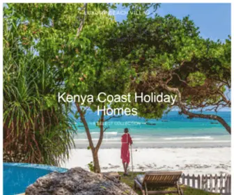 Kenyacoast.com(A Select Collection of Self Catering Holiday Homes on the Kenya Coast) Screenshot
