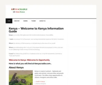 Kenyacradle.com(Kenya is a country) Screenshot