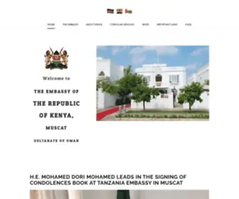 Kenyaembassymuscat.com(EMBASSY OF THE REPUBLIC OF KENYA MUSCAT) Screenshot