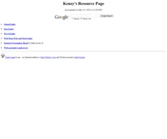 Kenzy.com(Kenzy's Resource Page) Screenshot