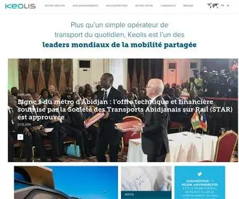 Keolis.com(Groupe Keolis : Leader mondial de la mobilité partagée) Screenshot