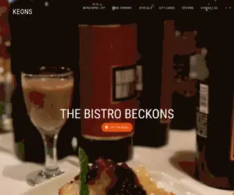 Keons.com(The Bistro Beckons) Screenshot