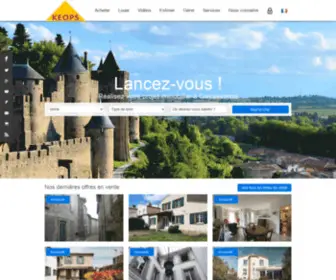 Keops-Carcassonne.com(Agence immobilière Carcassonne) Screenshot