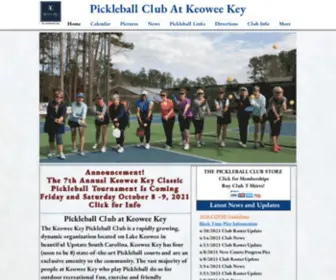 Keoweekeypickleball.org(Pickleball Club at Keowee Key) Screenshot