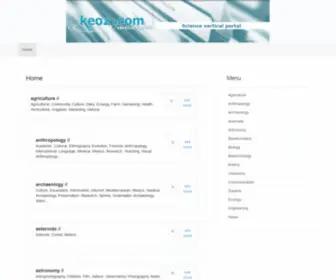 Keoz6.com(Science vertical portal) Screenshot