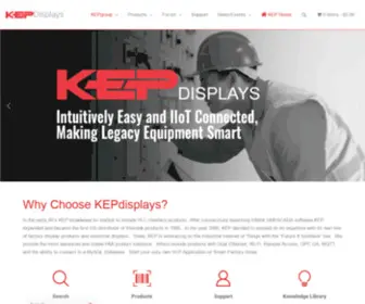 Kepdisplays.com(Touchscreen HMI PLC Operator Interfaces by KEP) Screenshot