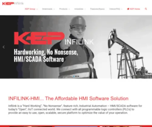 Kepinfilink.com(INFILINK-HMI... The Affordable HMI Software Solution Infilink) Screenshot