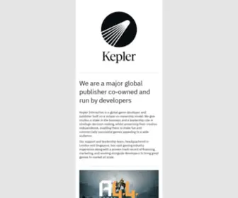 Kepler-Interactive.com(Kepler) Screenshot