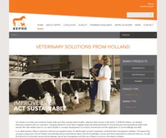 Kepro.nl(Veterinary solutions from Holland) Screenshot