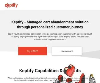 Keptify.com(The #1 Shopping Cart Abandonment Solution) Screenshot