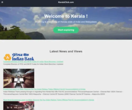 Keralaclick.com(Travel Kerala) Screenshot