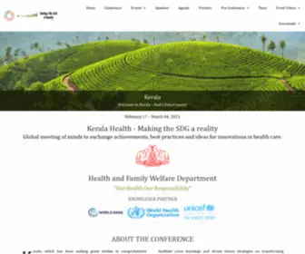 Keralahealthconference.in(Making the SDG a reality) Screenshot