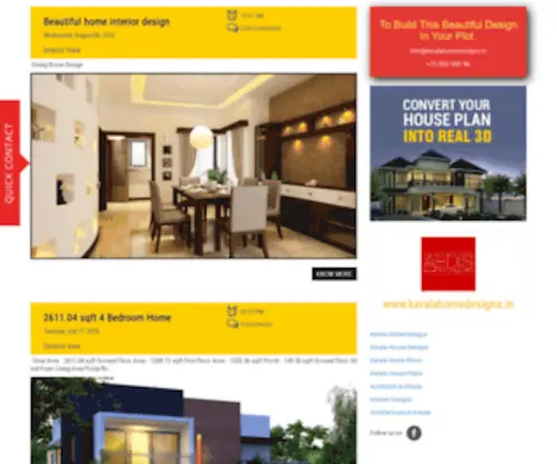 Keralahomedesigns.in(Kerala home design and floor plans) Screenshot