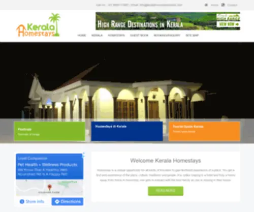 Keralahomestaysonline.com(Kerala Homestays) Screenshot