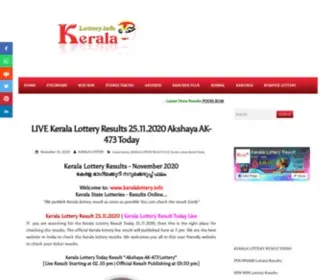 Keralalottery.info Screenshot