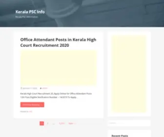 Keralapsc-Gov.in(Kerala PSC Information) Screenshot