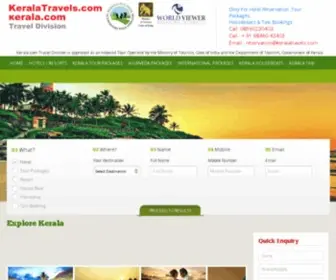 Keralatraveldesk.com(Kerala Travels) Screenshot