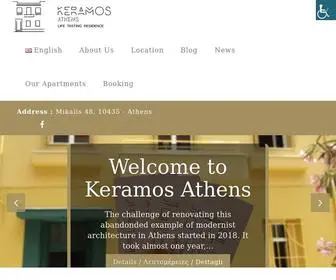 Keramosathens.com(The KERAMOS Athens Apartments. Booking) Screenshot